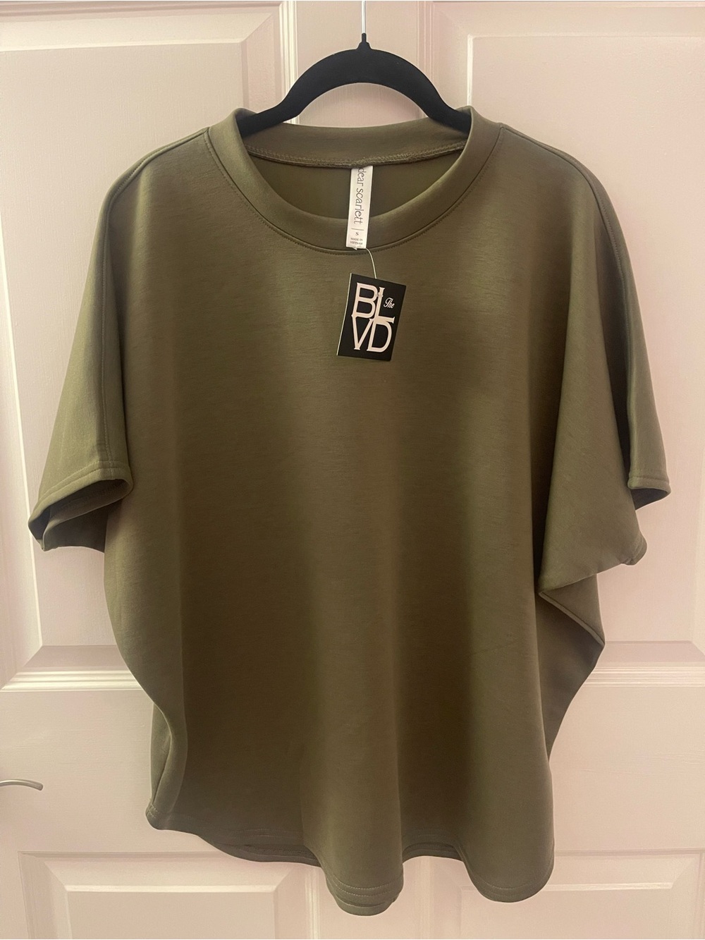 Boxy Short Sleeve Crew Tee — Olive Green by BVD